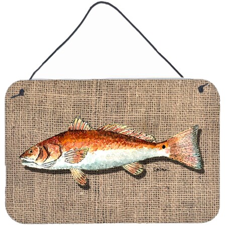 Carolines Treasures Fish Red Fish Indoor Aluminium Metal Wall Or Door Hanging Prints 8736DS812